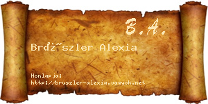 Brüszler Alexia névjegykártya